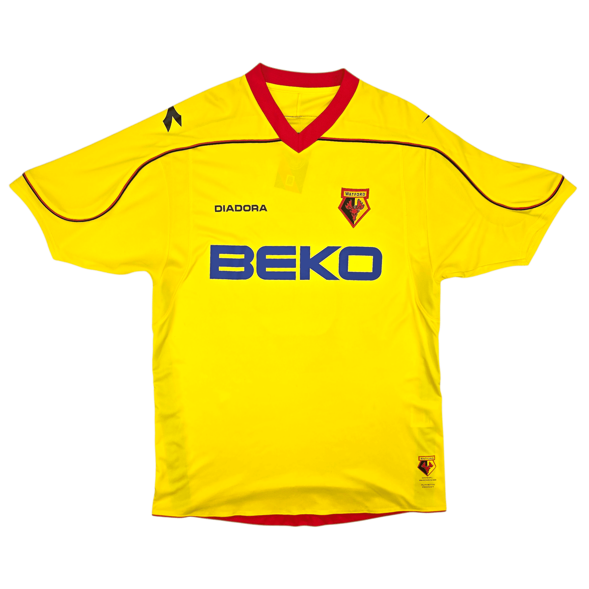 2008/09 Watford Home Football Shirt (L) Diadora 8 Eustace - Football Finery - FF301925