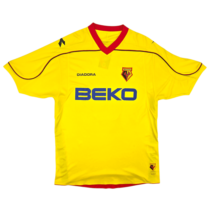 2008/09 Watford Home Football Shirt (L) Diadora 8 Eustace - Football Finery - FF301925