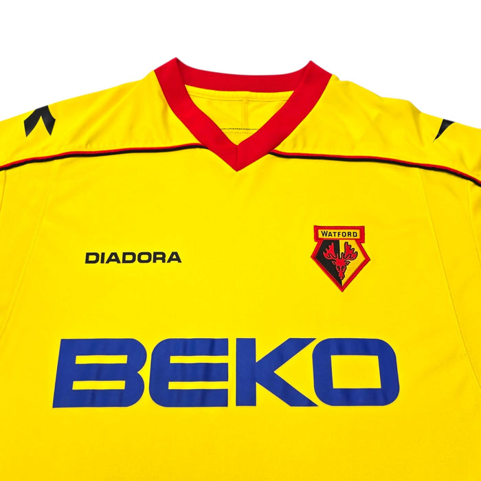 2008/09 Watford Home Football Shirt (XL) Diadora - Football Finery - FF304164