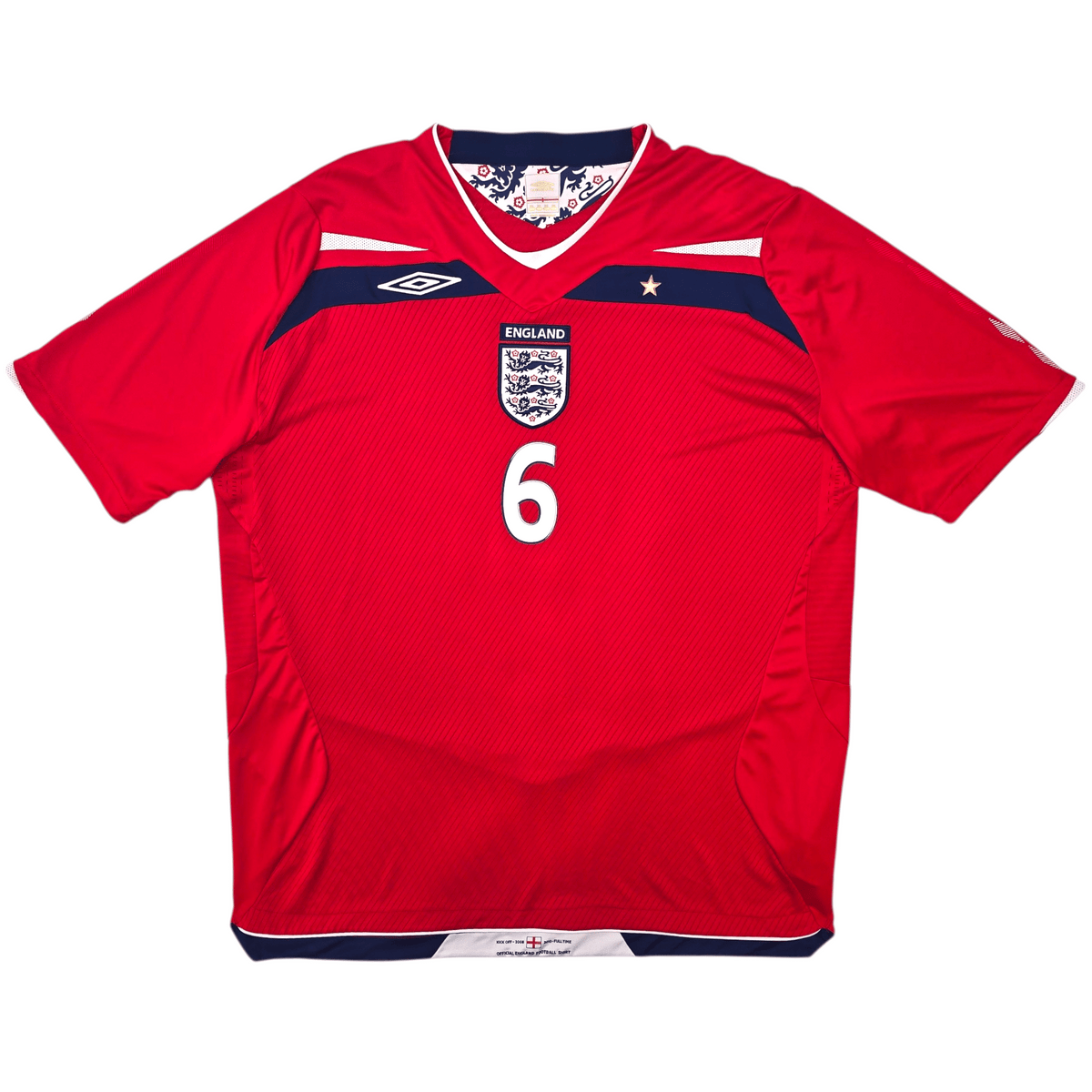 2008/10 England Away Football Shirt (2XL) Umbro 6 Terry - Football Finery - FF304835