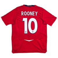 2008/10 England Away Football Shirt (L) Umbro 10 Rooney - Football Finery - FF305841