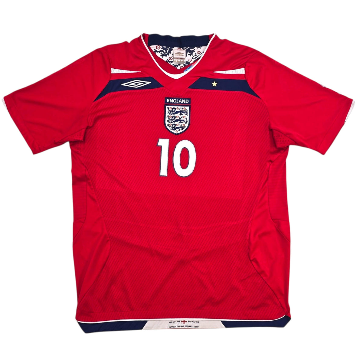 2008/10 England Away Football Shirt (L) Umbro 10 Rooney - Football Finery - FF305841