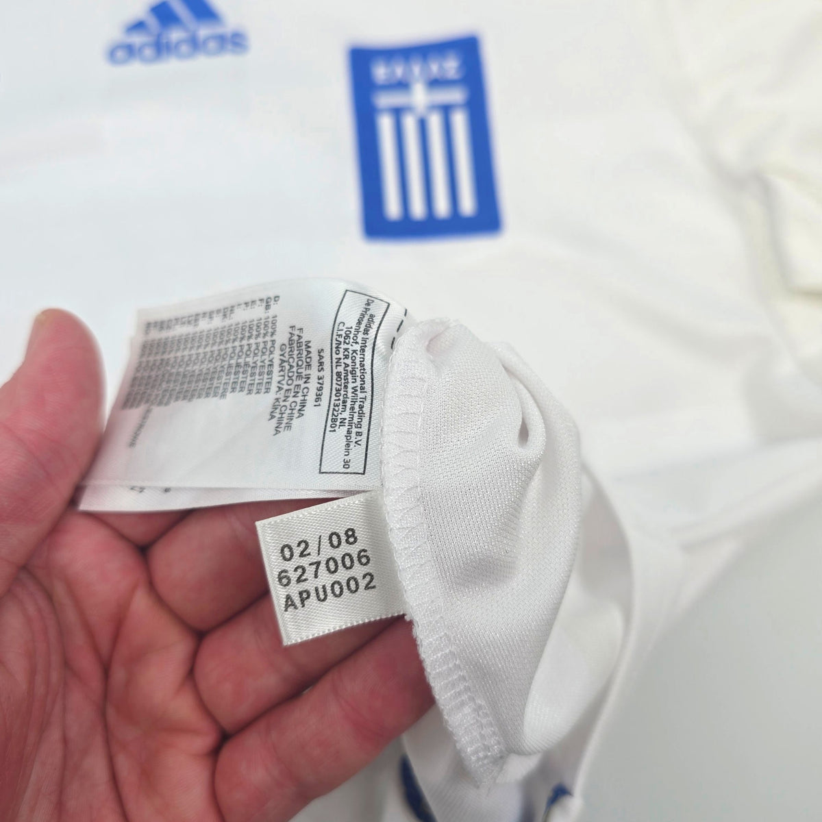 2008/10 Greece Away Football Shirt (M) Adidas 7 Samaras - Football Finery - FF303938