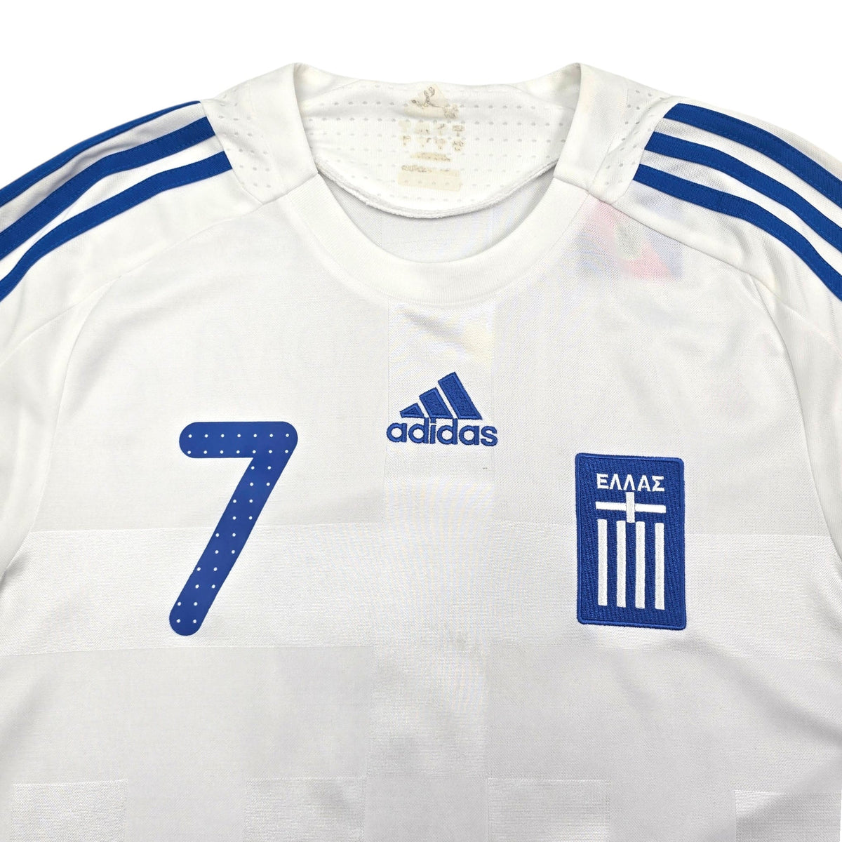 2008/10 Greece Away Football Shirt (M) Adidas 7 Samaras - Football Finery - FF303938