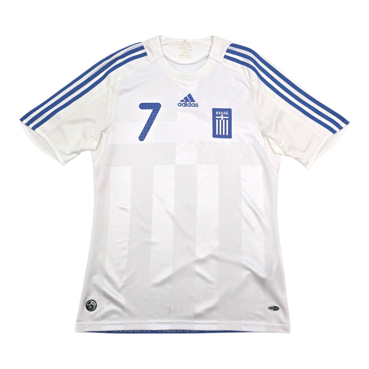 2008/10 Greece Away Football Shirt (M) Adidas 7 Samaras - Football Finery - FF303938