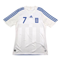 2008/10 Greece Away Football Shirt (M) Adidas 7 Samaras - Football Finery - FF303938