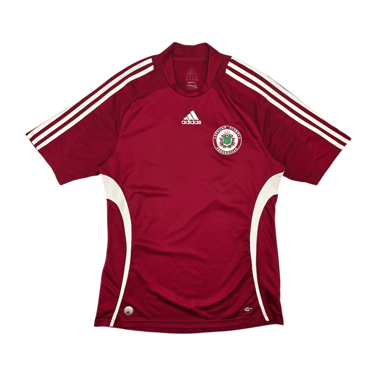 2008/10 Latvia Home Football Shirt (M) Adidas - Football Finery - FF303263