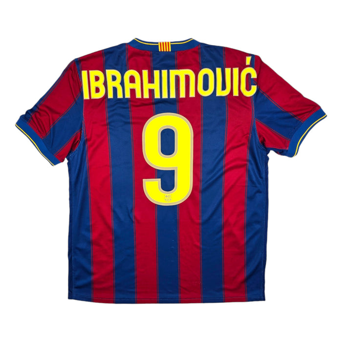 2009/10 Barcelona Home Football Shirt (M) Nike #9 Ibrahimovic - Football Finery - FF204413