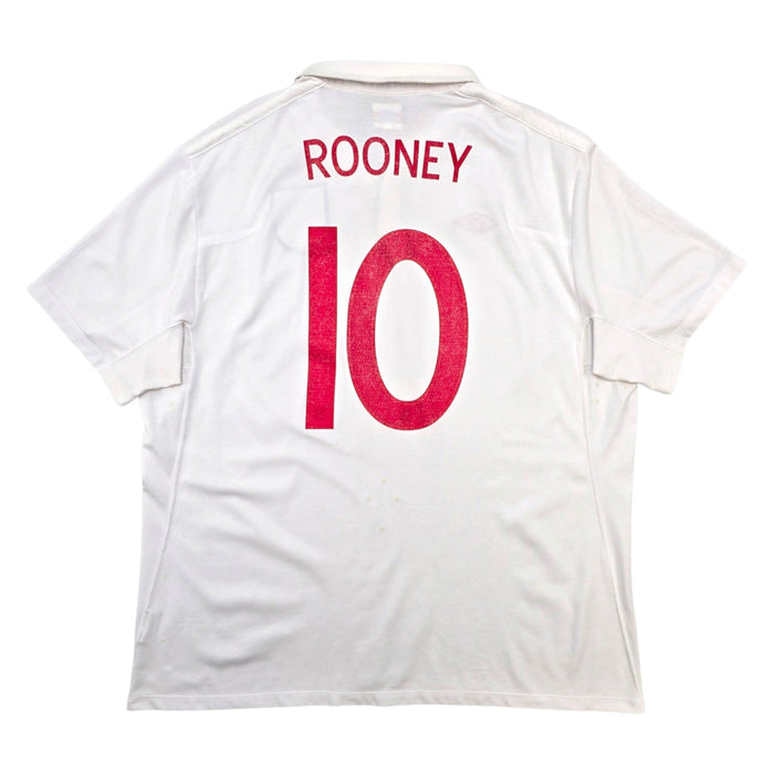 2009/10 England Home Football Shirt (2XL) Umbro #10 Rooney - Football Finery - FF307814