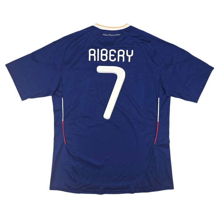 2009/10 France Home Football Shirt (L) Adidas 7 Ribery - Football Finery - FF302967