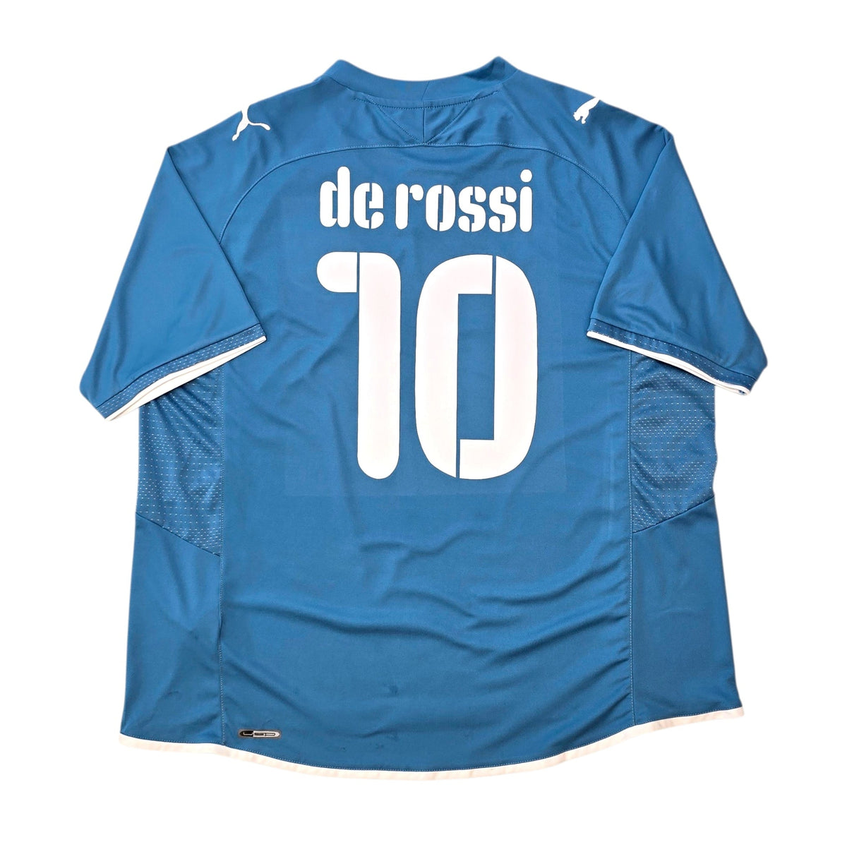 2009/10 Italy Home Football Shirt (XL) Puma 10 De Rossi (Conferations Cup) - Football Finery - FF305345