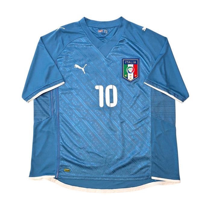 2009/10 Italy Home Football Shirt (XL) Puma 10 De Rossi (Conferations Cup) - Football Finery - FF305345