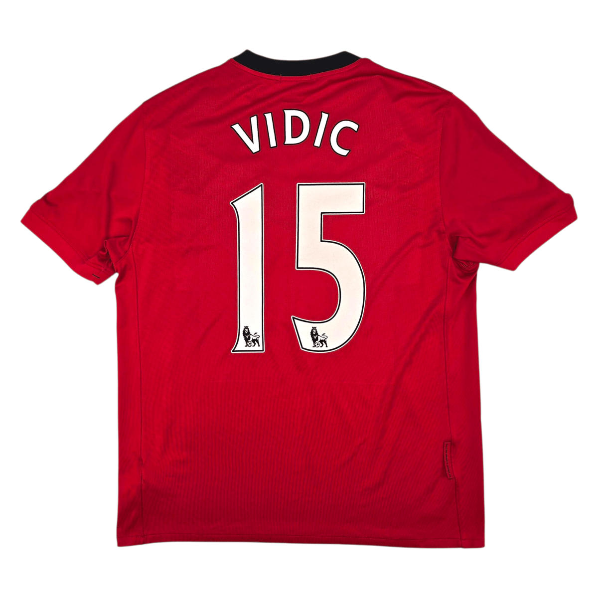 2009/10 Manchester United Home Football Shirt (L) Nike 15 Vidic - Football Finery - FF302111