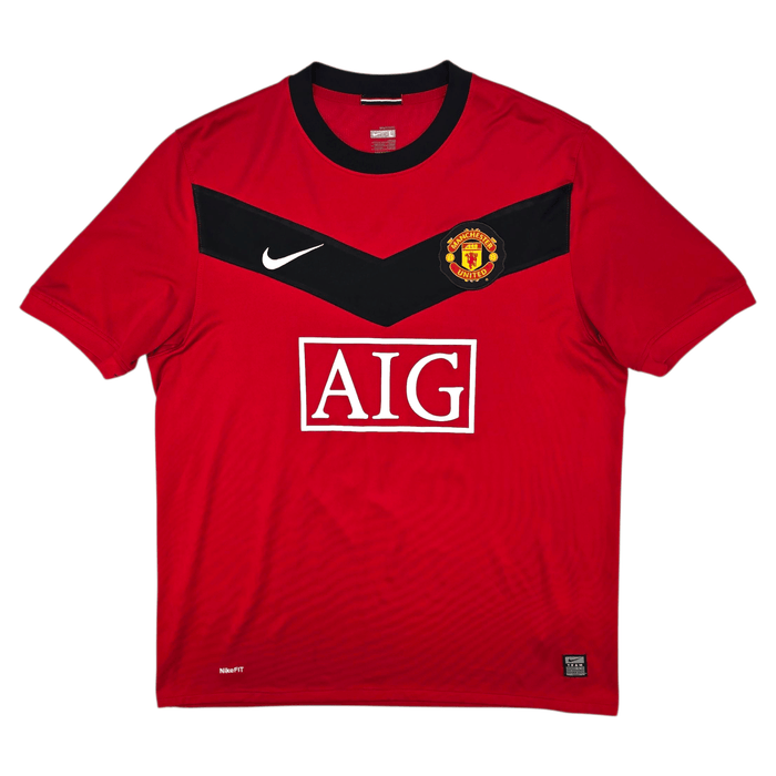 2009/10 Manchester United Home Football Shirt (L) Nike 15 Vidic - Football Finery - FF302111