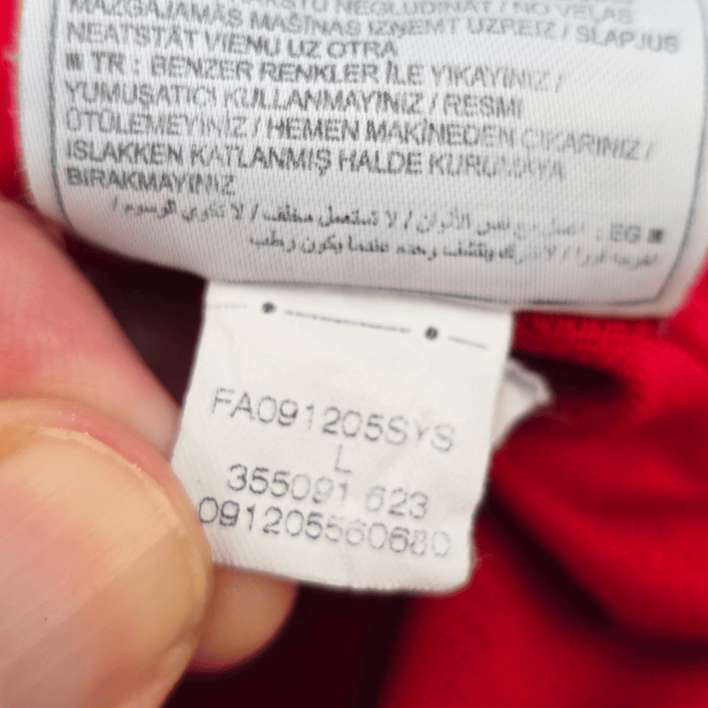 2009/10 Manchester United Home Football Shirt (L) Nike 15 Vidic - Football Finery - FF302111