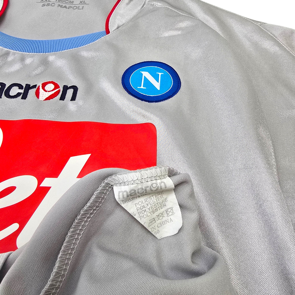 2009/10 Napoli Away Football Shirt (2XL) Macron 7 Lavezzi - Football Finery - FF305695
