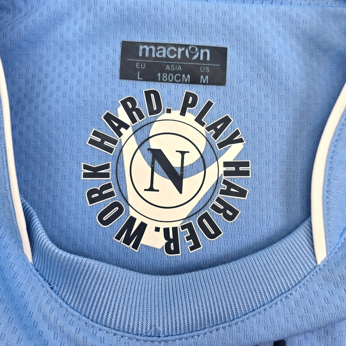 2009/10 Napoli Home Football Shirt (L) Macron 17 Hamsik - Football Finery - FF305696