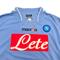 2009/10 Napoli Home Football Shirt (L) Macron 17 Hamsik - Football Finery - FF305696