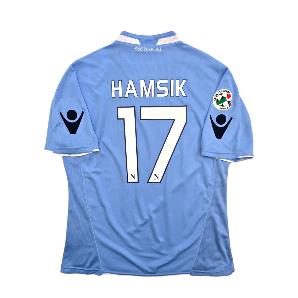 2009/10 Napoli Home Football Shirt (L) Macron 17 Hamsik - Football Finery - FF305696