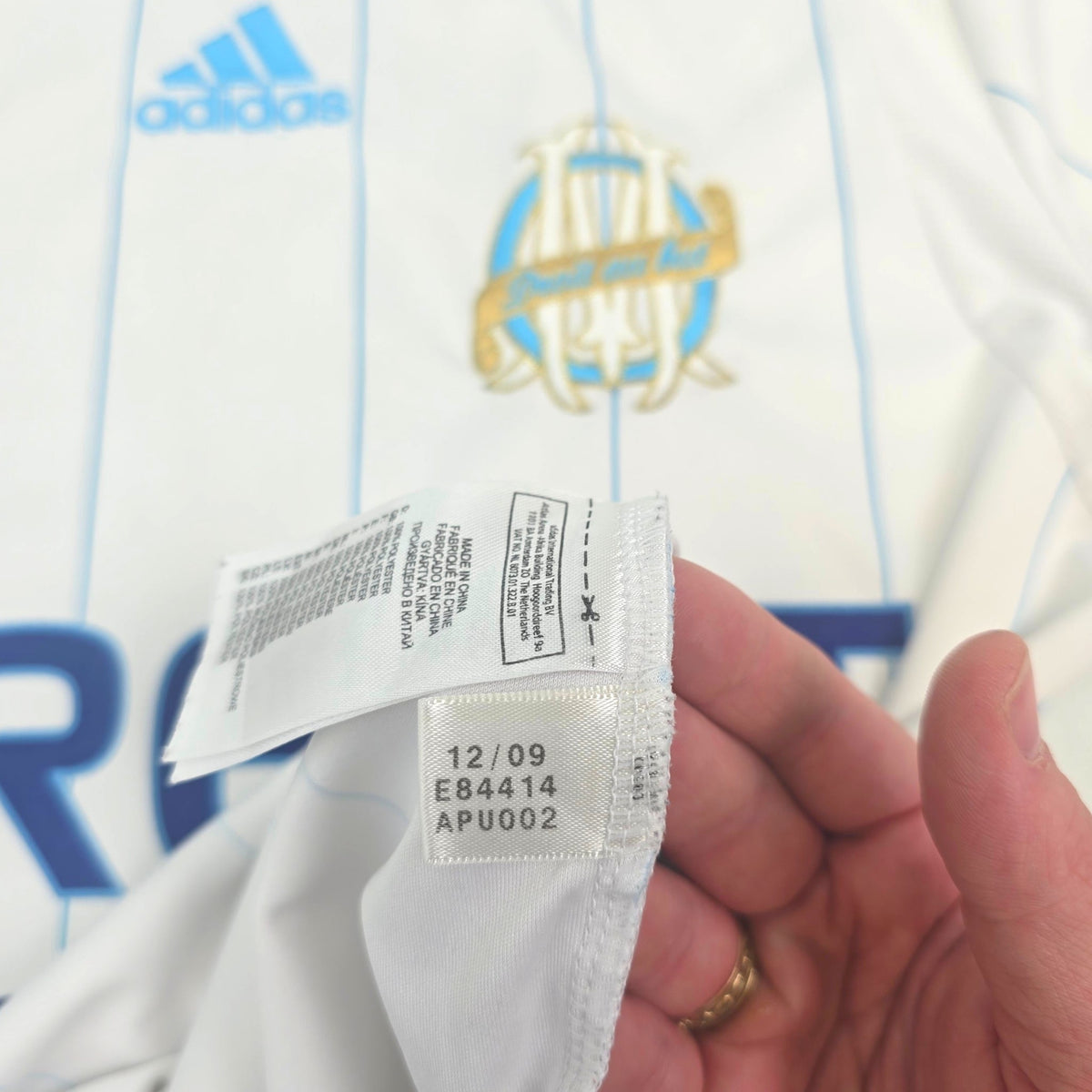 2009/10 Olympique Marseille Home Football Shirt (S) Adidas 10 Ben Arfa - Football Finery - FF306083