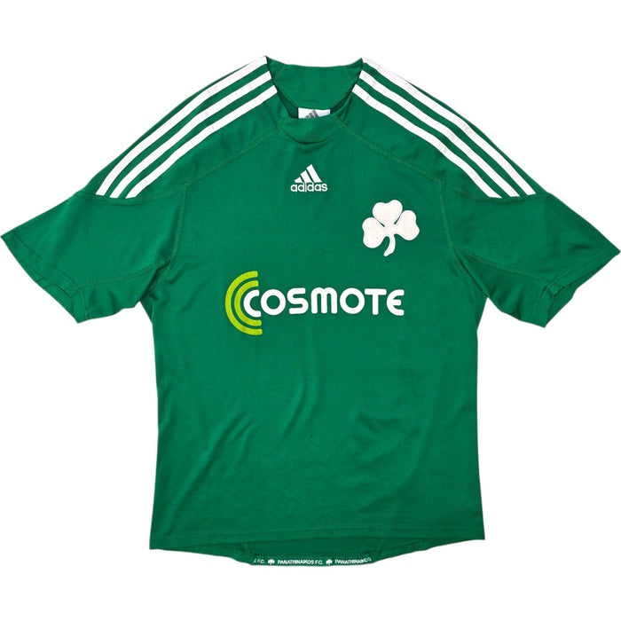 2009/10 Panathinaikos Home Football Shirt (M) Adidas 9 Cisse - Football Finery - FF307450