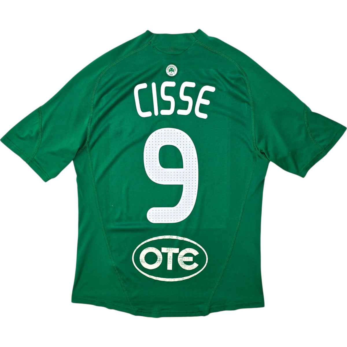 2009/10 Panathinaikos Home Football Shirt (M) Adidas 9 Cisse - Football Finery - FF307450
