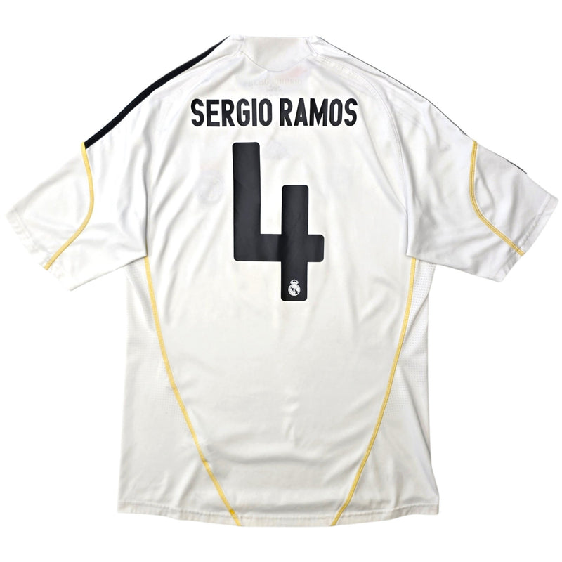 2009/10 Real Madrid Home Football Shirt (S) Adidas #4 Sergio Ramos - Football Finery - FF307420