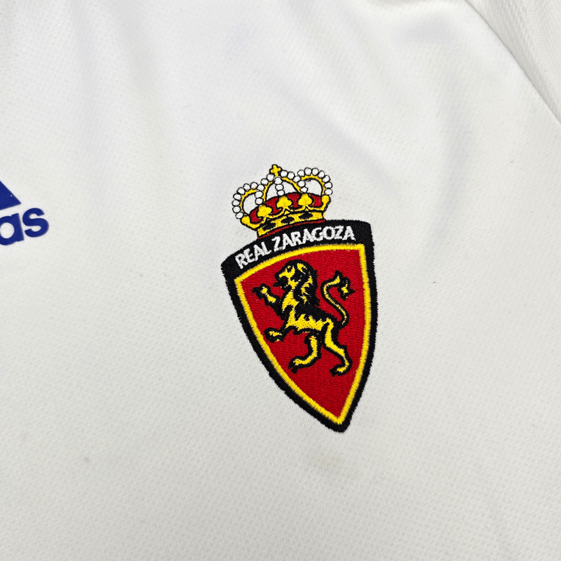 2009/10 Real Zaragoza Home Football Shirt (L) Adidas Player Version - Football Finery - FF302902