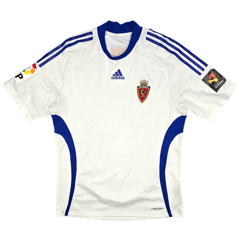 2009/10 Real Zaragoza Home Football Shirt (L) Adidas Player Version - Football Finery - FF302902