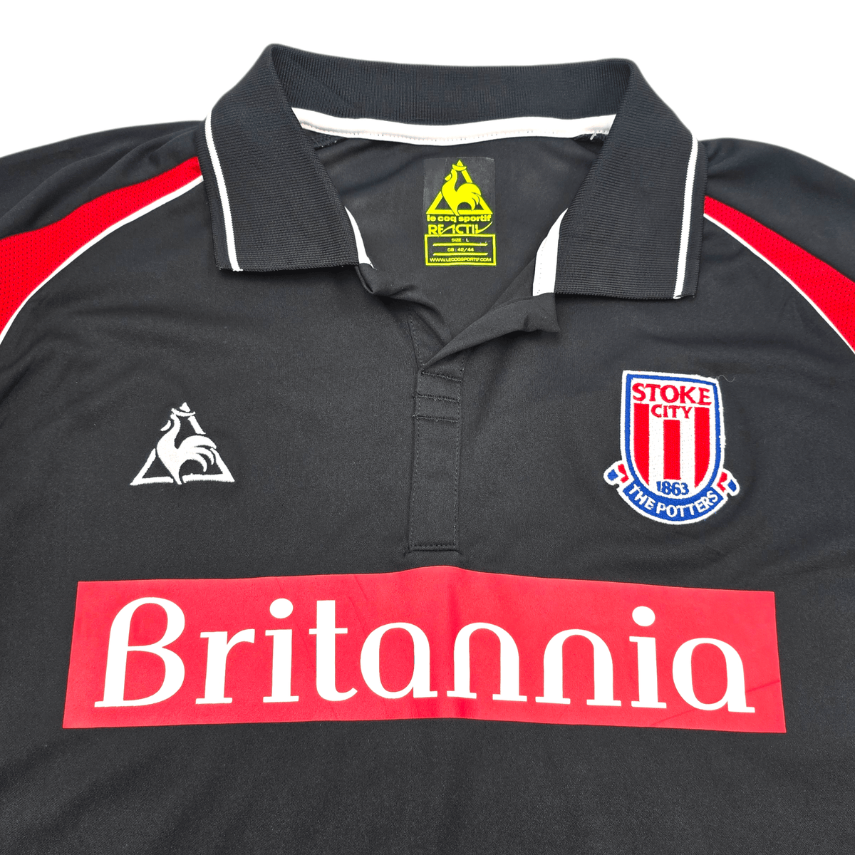 2009/10 Stoke City Away Football Shirt (L) Le Coq Sportif 24 Delap - Football Finery - FF303510