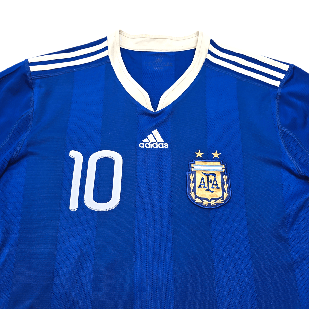 2010/11 Argentina Away Football Shirt (L) Adidas 10 Messi - Football Finery - FF303920
