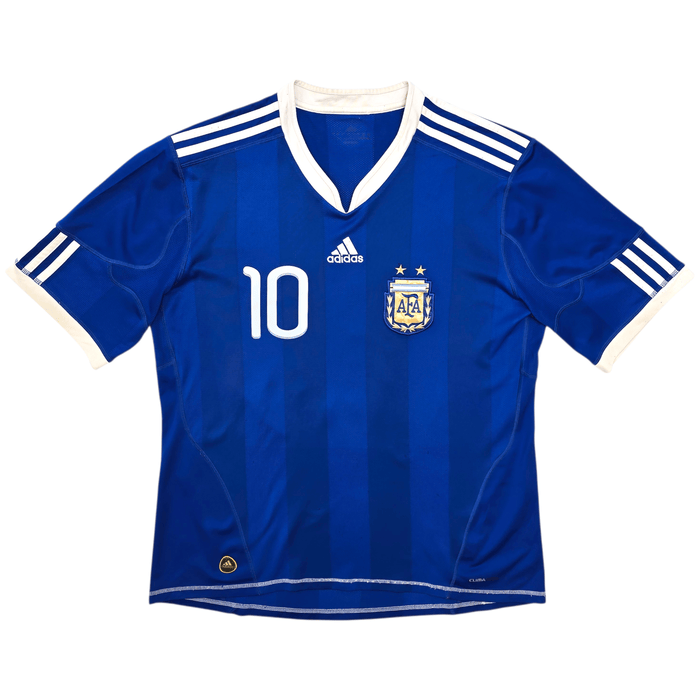 2010/11 Argentina Away Football Shirt (L) Adidas 10 Messi - Football Finery - FF303920