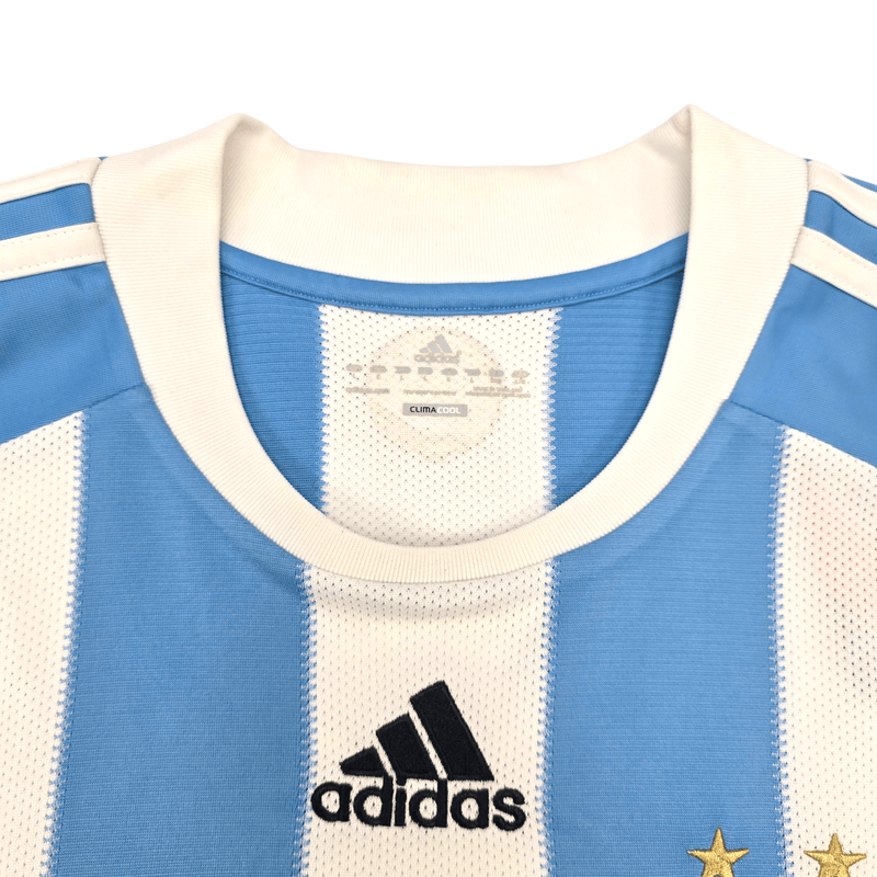 2010/11 Argentina Home Football Shirt (L) Adidas 10 Messi - Football Finery - FF302387
