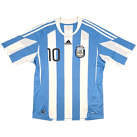 2010/11 Argentina Home Football Shirt (L) Adidas 10 Messi - Football Finery - FF302387