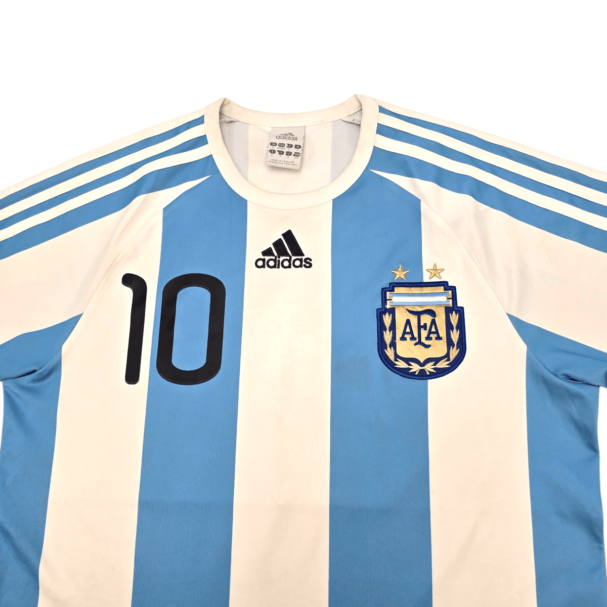 2010/11 Argentina Home Football Shirt (S) Adidas 10 Messi - Football Finery - FF300662