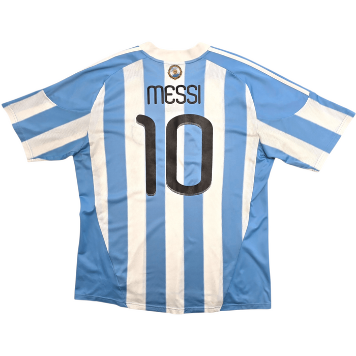 2010/11 Argentina Home Football Shirt (XL) Adidas 10 Messi - Football Finery - FF301922