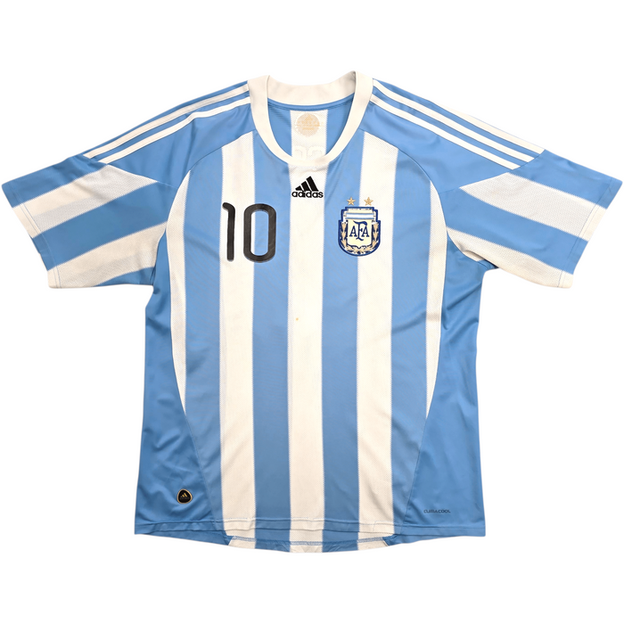 2010/11 Argentina Home Football Shirt (XL) Adidas 10 Messi - Football Finery - FF301922