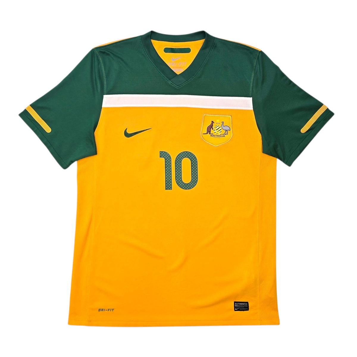 2010/11 Australia Home Football Shirt (M) Nike 10 Kewell - Football Finery - FF305774