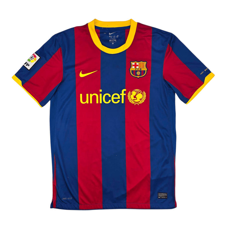 2010/11 Barcelona Home Football Shirt (M) Nike 10 Messi - Football Finery - FF302471