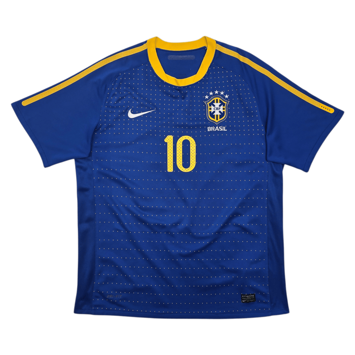2010/11 Brazil Away Football Shirt (L) Nike 10 Kaka - Football Finery - FF304580