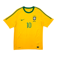 2010/11 Brazil Home Football Shirt (L) Nike 10 Ronaldinho - Football Finery - FF303275