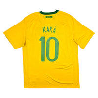 2010/11 Brazil Home Football Shirt (M) Nike #10 Kaka - Football Finery - FF204444