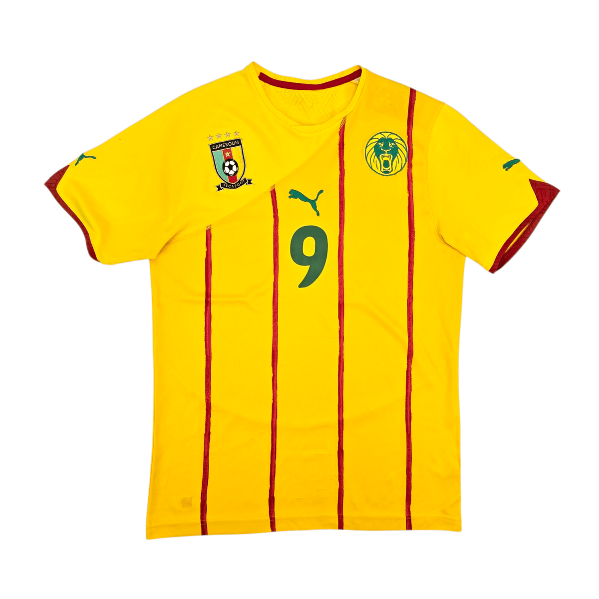 2010/11 Cameroon Away Football Shirt (M) Puma 9 Eto'o - Football Finery - FF302859
