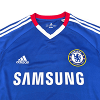 2010/11 Chelsea Home Football Shirt (M) Adidas 11 Drogba - Football Finery - FF301205