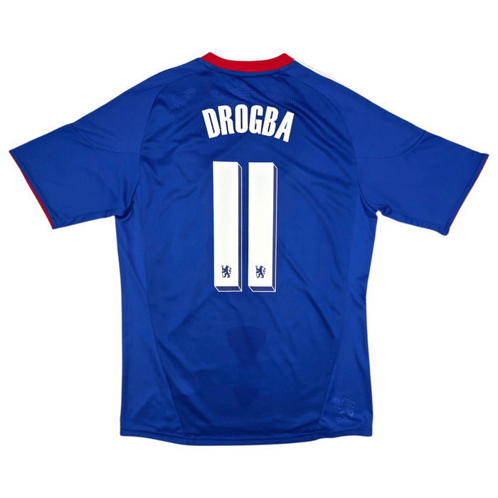 2010/11 Chelsea Home Football Shirt (M) Adidas 11 Drogba - Football Finery - FF301205