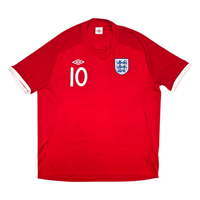 2010/11 England Away Football Shirt (2XL) Umbro 10 Rooney - Football Finery - FF301649