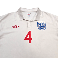 2010/11 England Home Football Shirt (XL) Umbro 4 Gerrard - Football Finery - FF303929