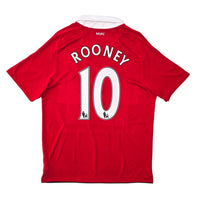 2010/11 Manchester United Home Football Shirt (L) Nike 10 Rooney - Football Finery - FF305051