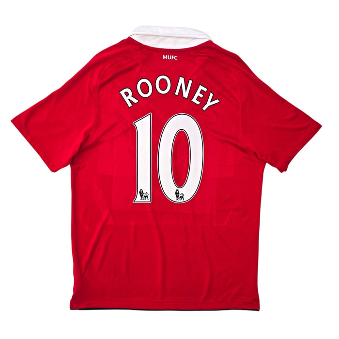 2010/11 Manchester United Home Football Shirt (L) Nike 10 Rooney - Football Finery - FF305051
