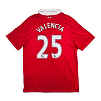2010/11 Manchester United Home Football Shirt (L) Nike 25 Valencia - Football Finery - FF302227